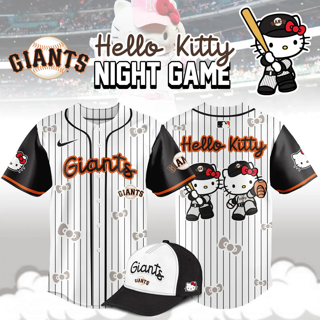 .New Hello Kitty Night x Giant 2025 Jersey