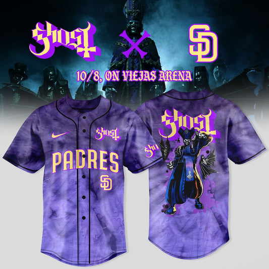 San Diego Padres x Ghost Band World Tour 2025 Jersey