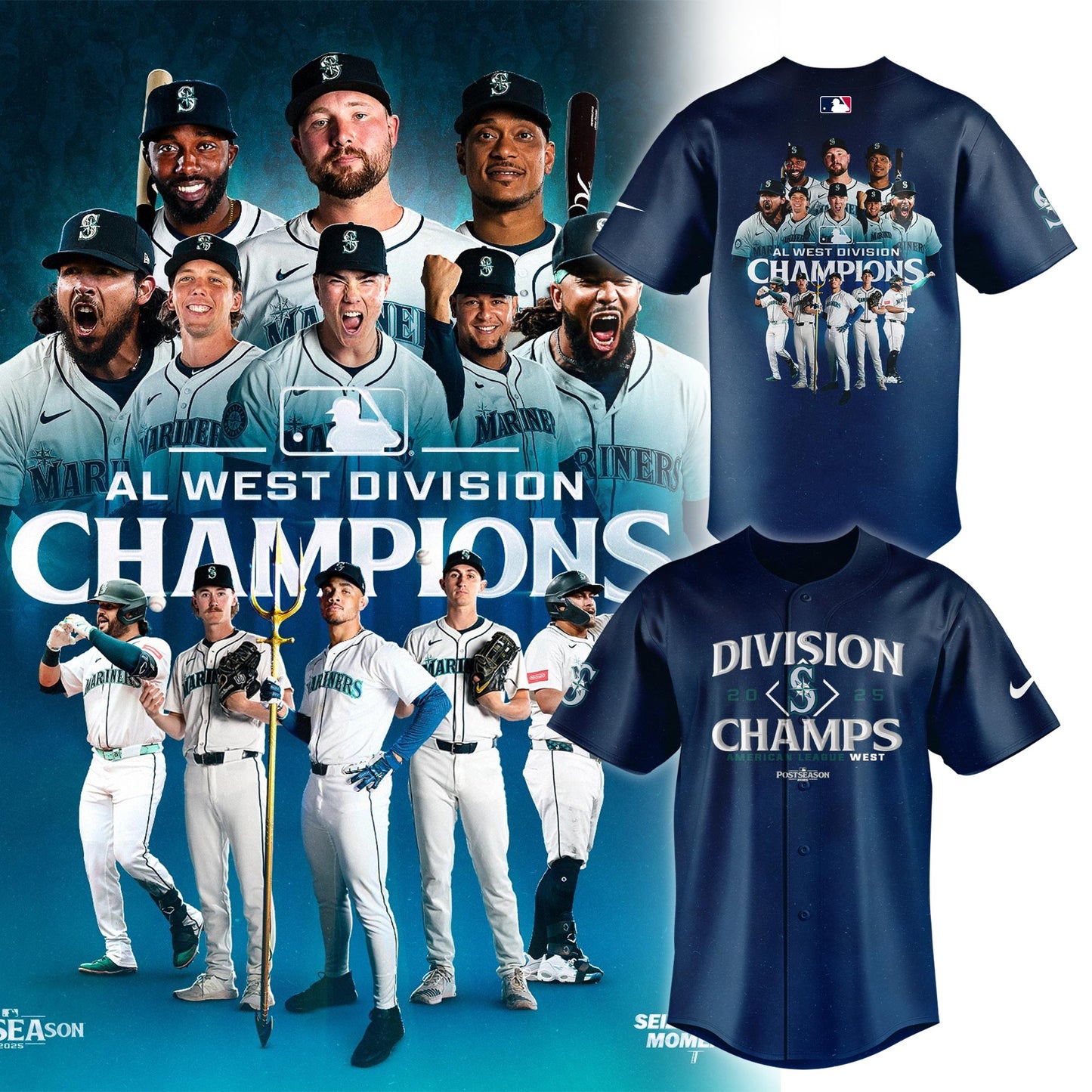 Seattle Mariners 2025 AL West Division Champions Limited Jersey