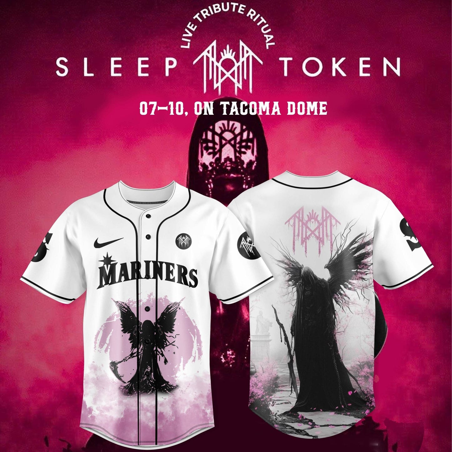 Seattle Mariners x Sleep Token: Even in Arcadia Tour Merch Jersey