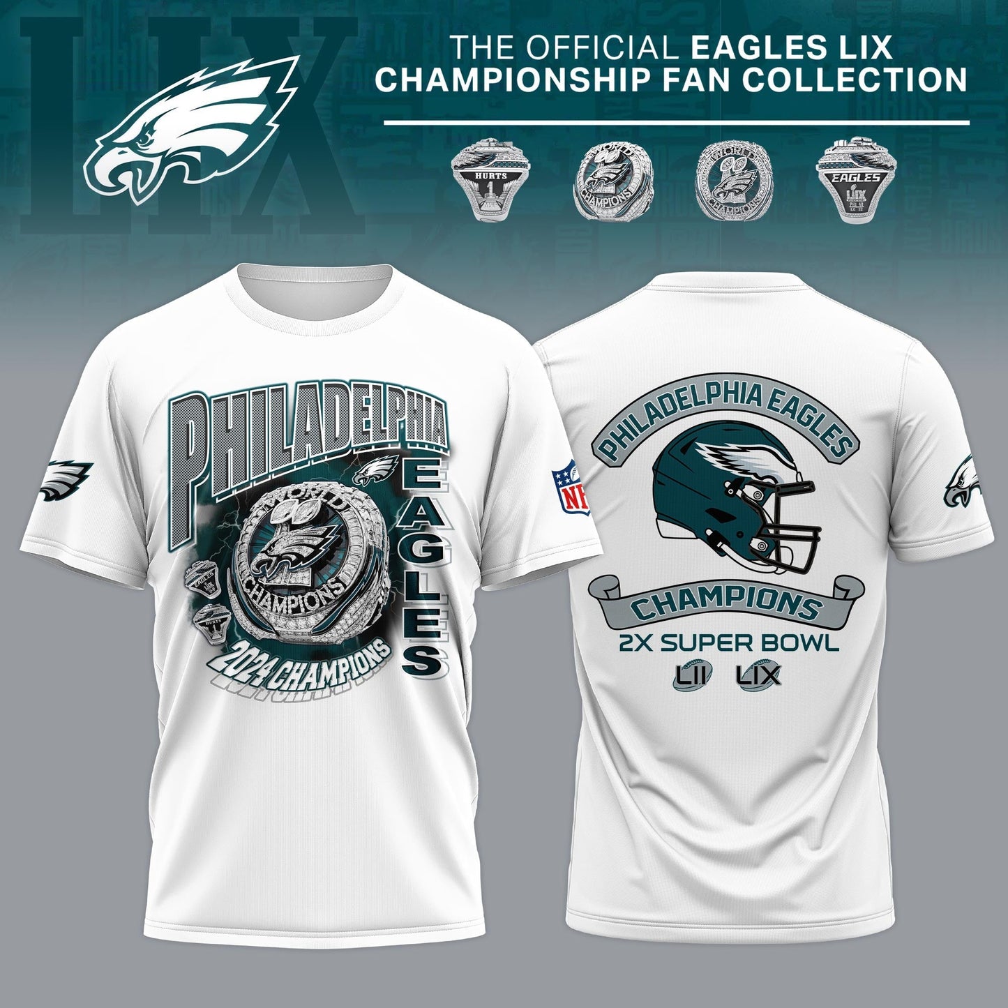 Philadelphia Eagles Super Bowl LIX Champions Ring T-Shirt