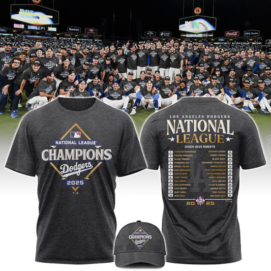Los Angeles Dodgers NATIONAL LEAGUE CHAMPIONS 2025 T-shirt
