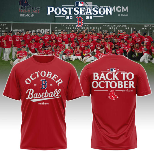 Special October Baseball Post Season 2025 Red Sox T-Shirt