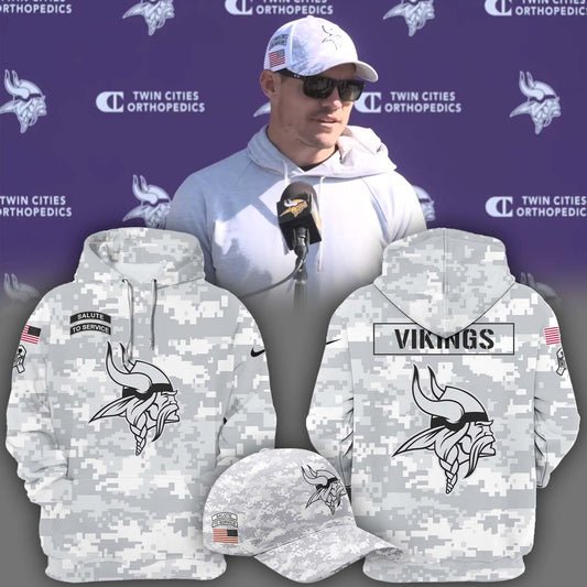 Limited Edition Minnesota Vikings Camo Veteran 2024 Hoodie-TN101824520