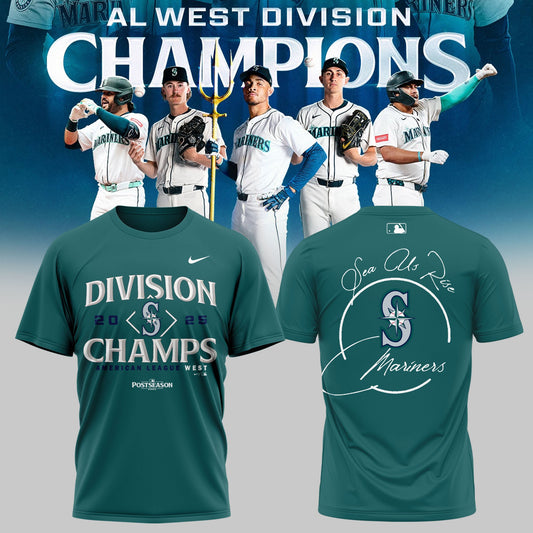 Seattle Mariners AL West Division Champions Locker Room Tshirt