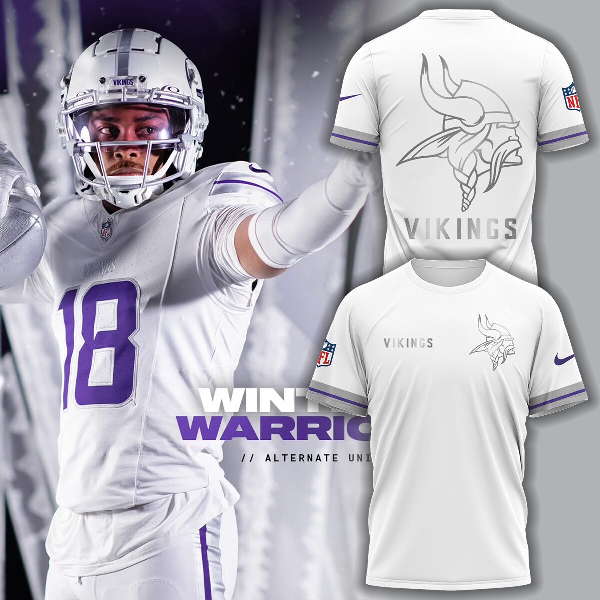 Minnesota Vikings Limited Edition “Winter Warrior” T-Shirt -  PU06142401