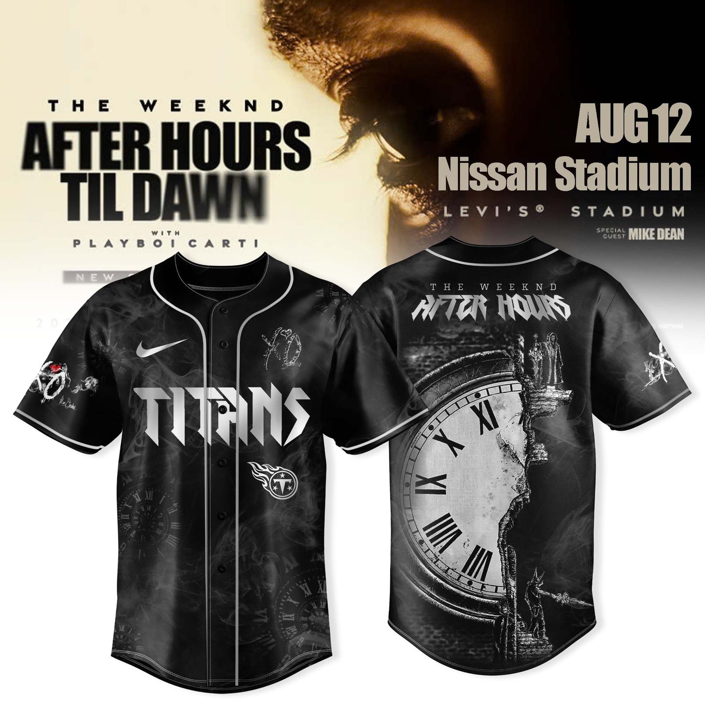 Tennessee Titans x After Hours Til Dawn 2025 – The Weeknd Jersey