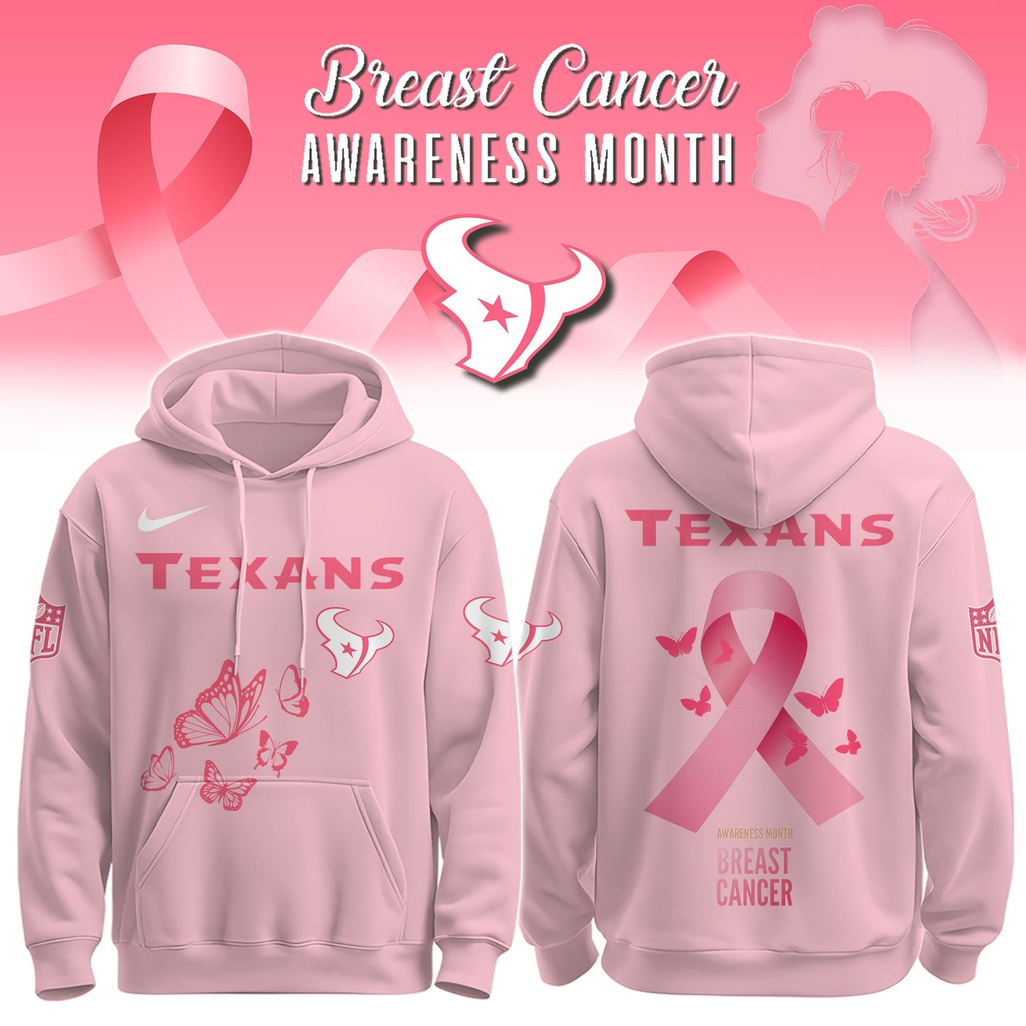 Texans Breast Cancer Awareness Edition Hoodie