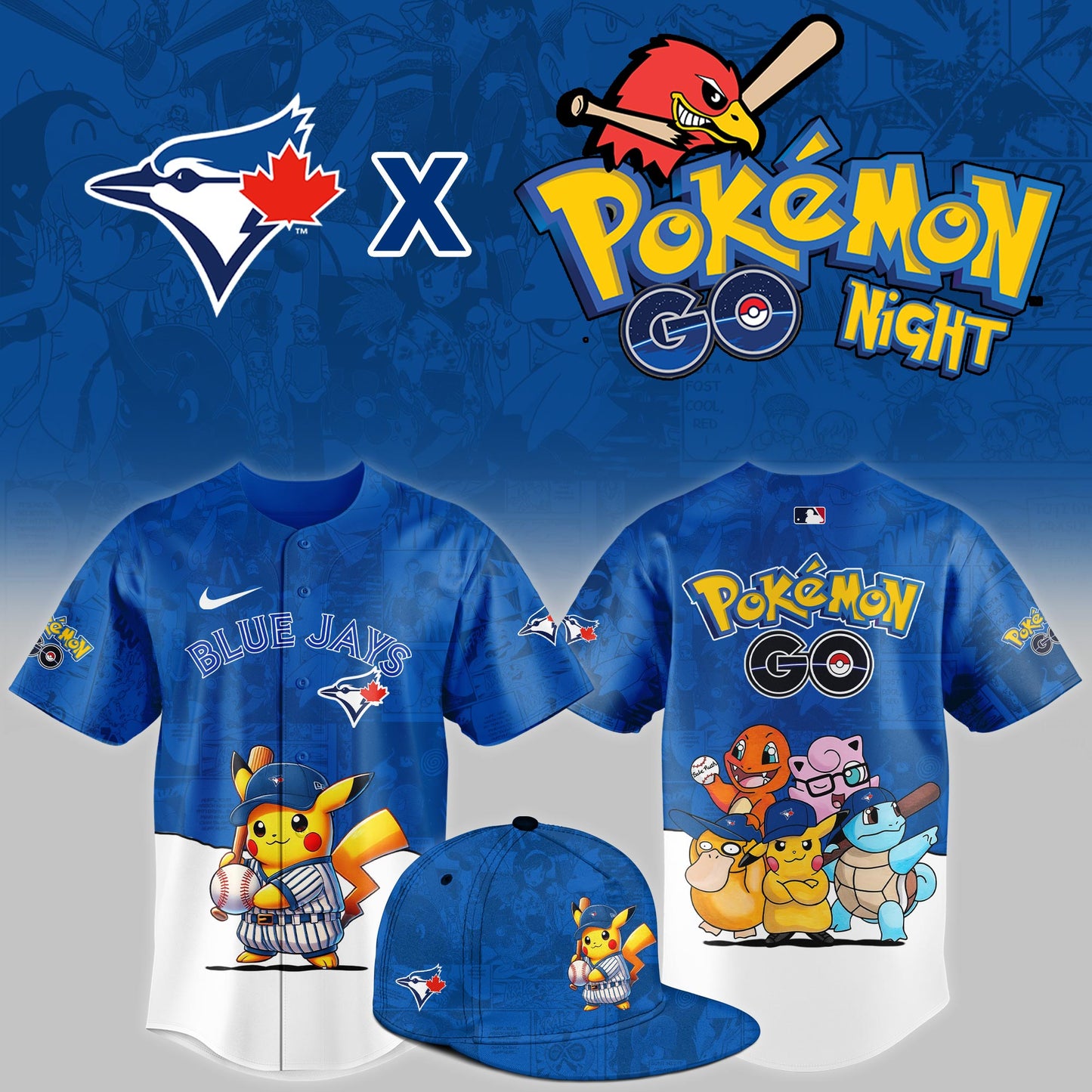 Toronto Blue Jays 2025 Pokémon GO Night Game Limited Jersey