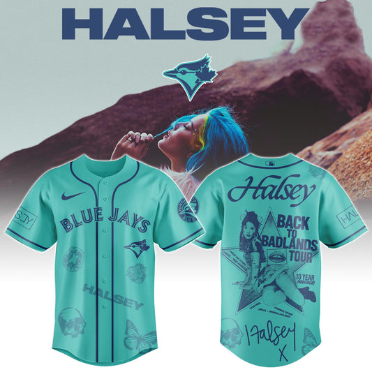 Toronto B Jays x Halsey “Back to Badlands Tour” Jersey Editions Limited +Selling Out Fast