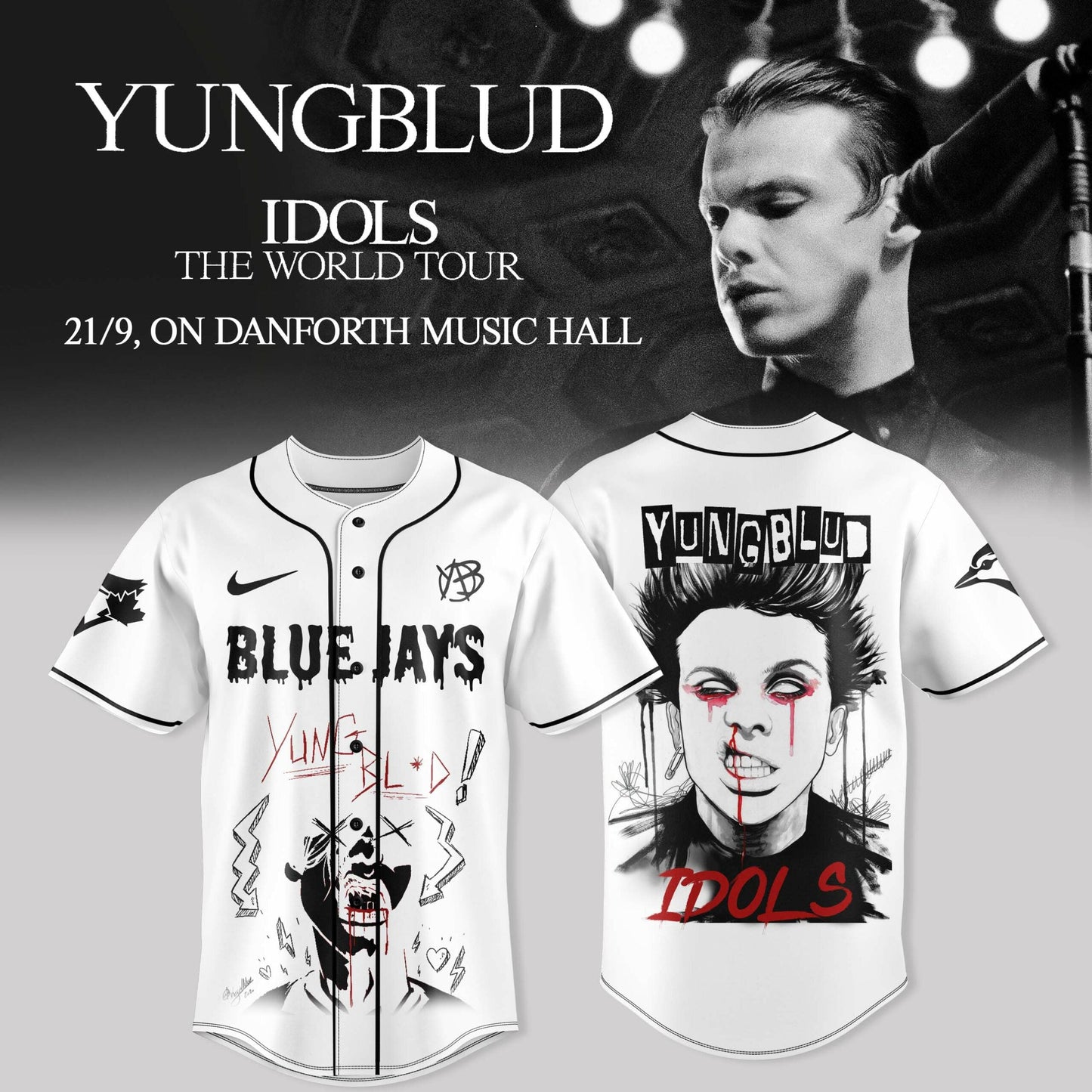 Toronto Blue Jays X YUNGBLUD: IDOLS THE WORLD TOUR – NA TOUR Merch Jersey