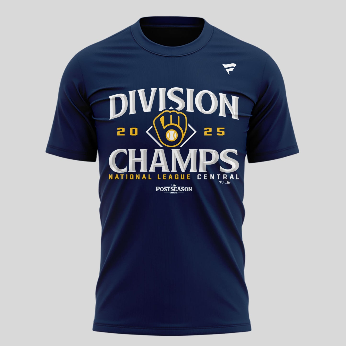 Milwaukee Brewers Fanatics Navy 2025 NL Central Division Champions Locker Room T-Shirt