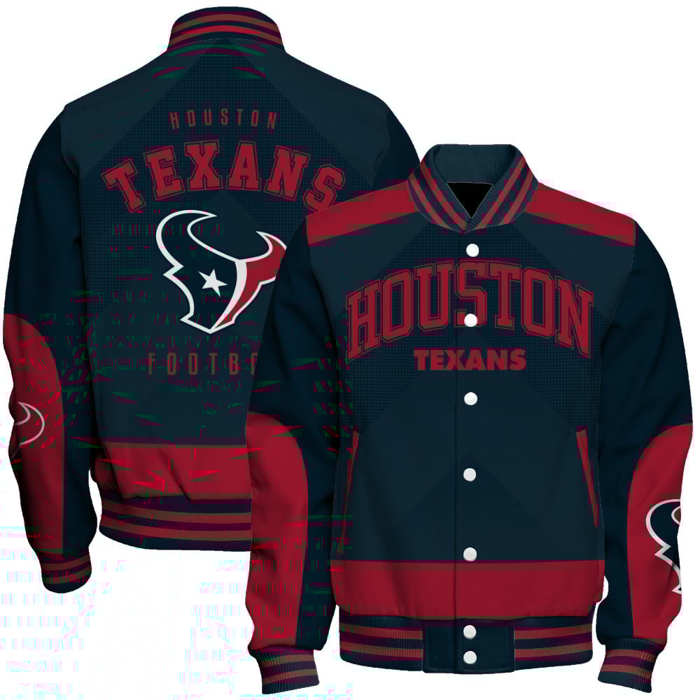 Houston Texans Football Team 2025 - 26 Stay Ahead Of The Trend Unisex Varsity Jacket