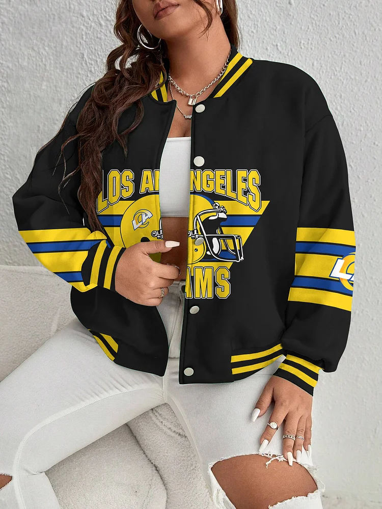 Los Angeles Rams Women's Long Pass Full- Snap Casual Jacket