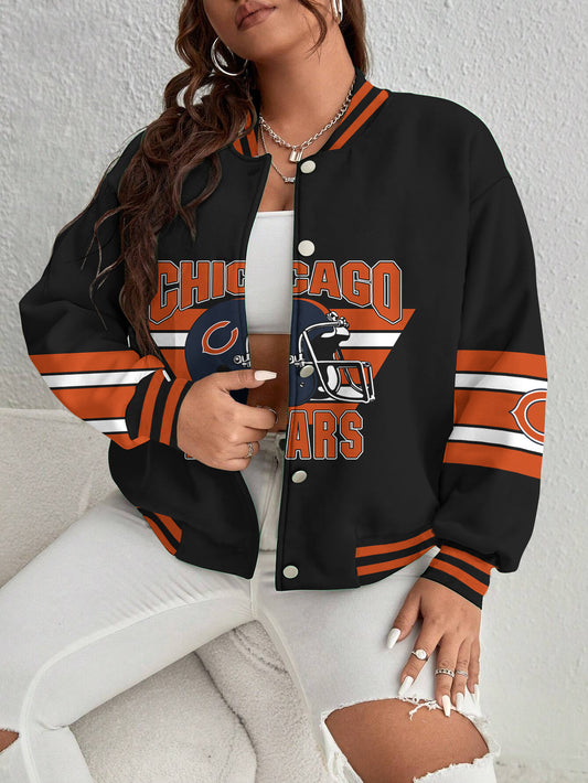 Chicago Bears Women's Long Pass Full- Snap Casual Jacket