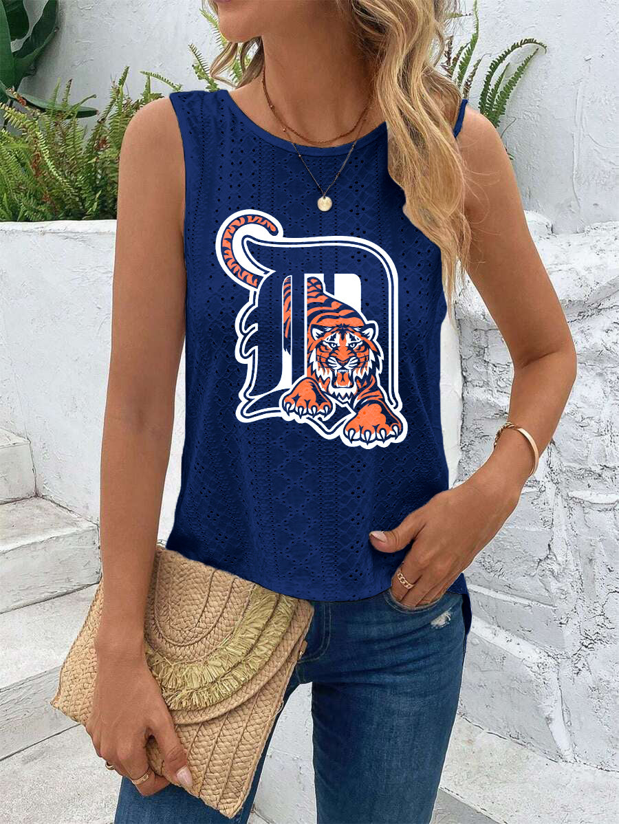 Detroit Cut Out Wrap Cross Wrap Back Asymmetrical Beach Tank Top