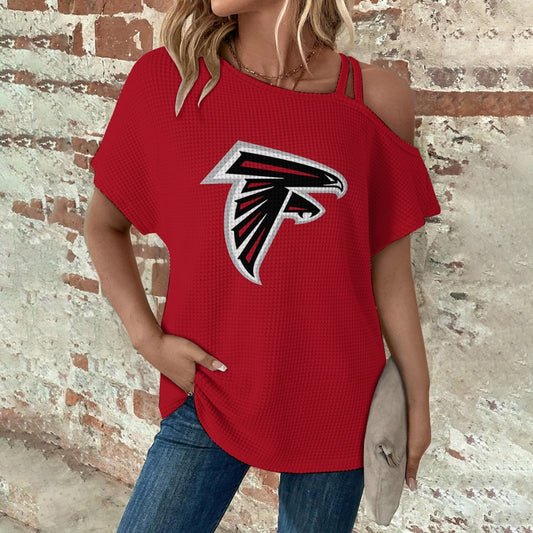 Asymmetrical Neck Short Sleeve T-Shirt