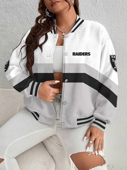 Las Vegas Raiders Women's Long Pass Full- Snap Casual Jacket