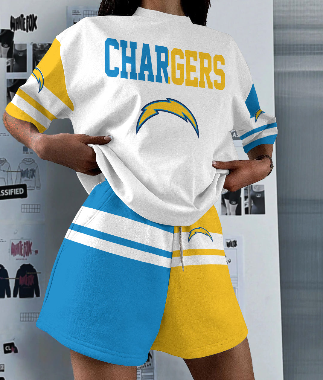 Los Angeles Chargers  Limited Edition Women's T-Shirt & Short Set