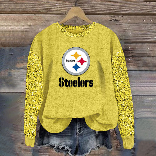 Sequined Sleeves Vintage Sweatshirt