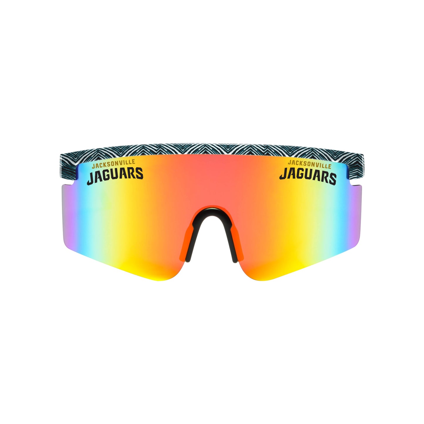 FOCO X Zubaz NFL Collab 90s Retro Swag Sunglasses, Jacksonville Jaguars
