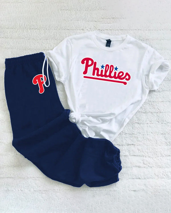 Casual loose fashion printed suit