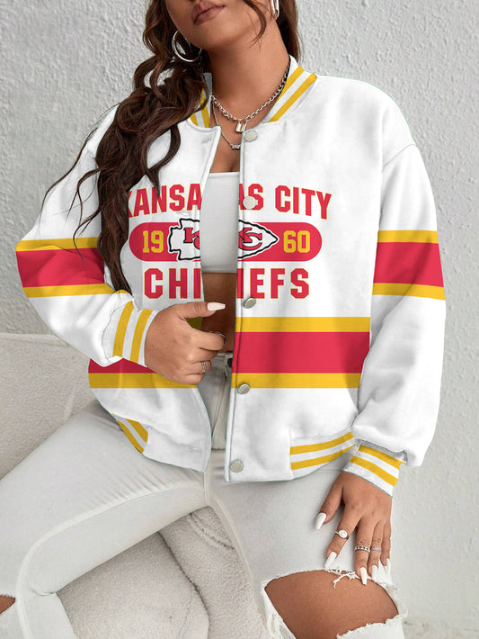 Kansas City Chiefs Women's Long Pass Full- Snap Casual Jacket