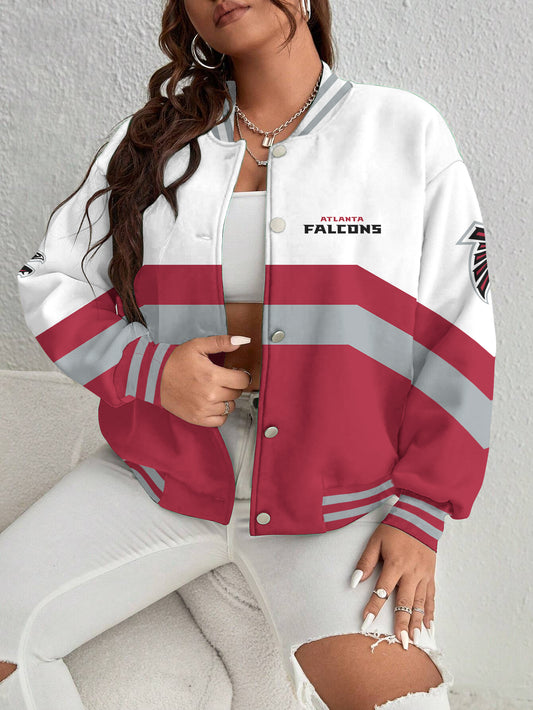Atlanta Falcons Women's Long Pass Full- Snap Casual Jacket