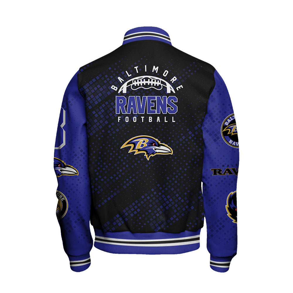 Baltimore Ravens National Football League Pattern Varsity Jacket V13
