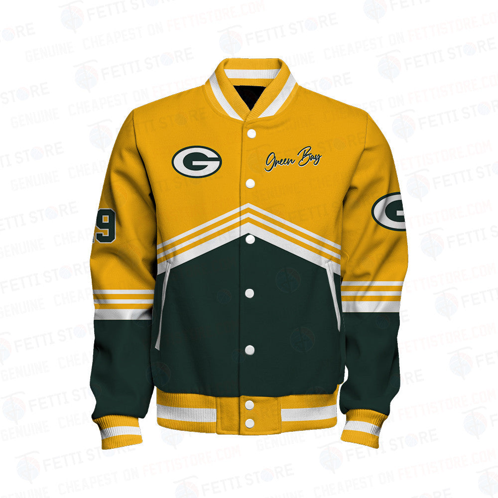 Green Bay Packers - National Football League AOP Varsity Jacket V4