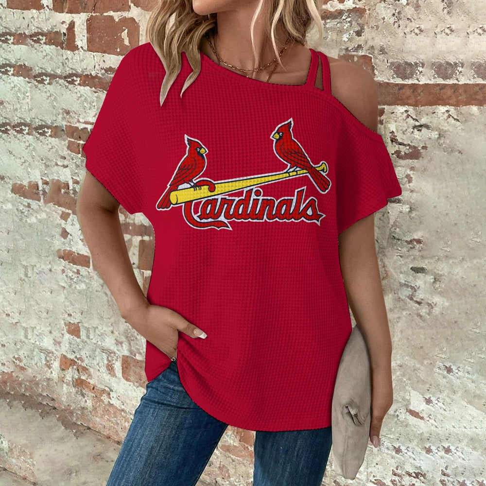 Asymmetrical Neck Short Sleeve T-Shirt