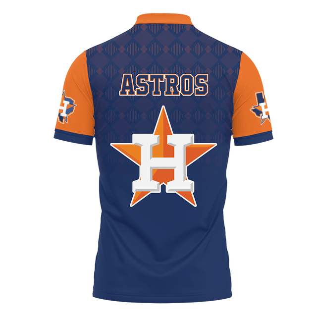 Houston Astros Printed 3D Polo Shirt