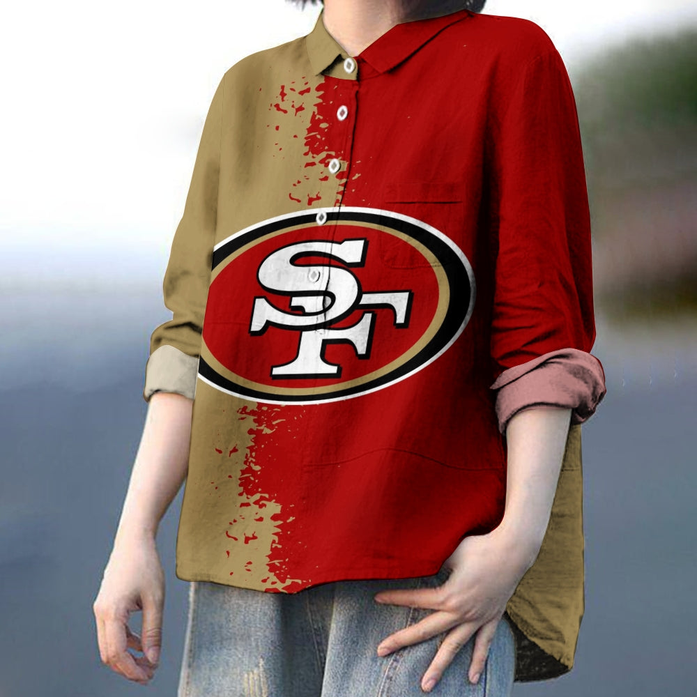 Women's oversized printed casual shirt