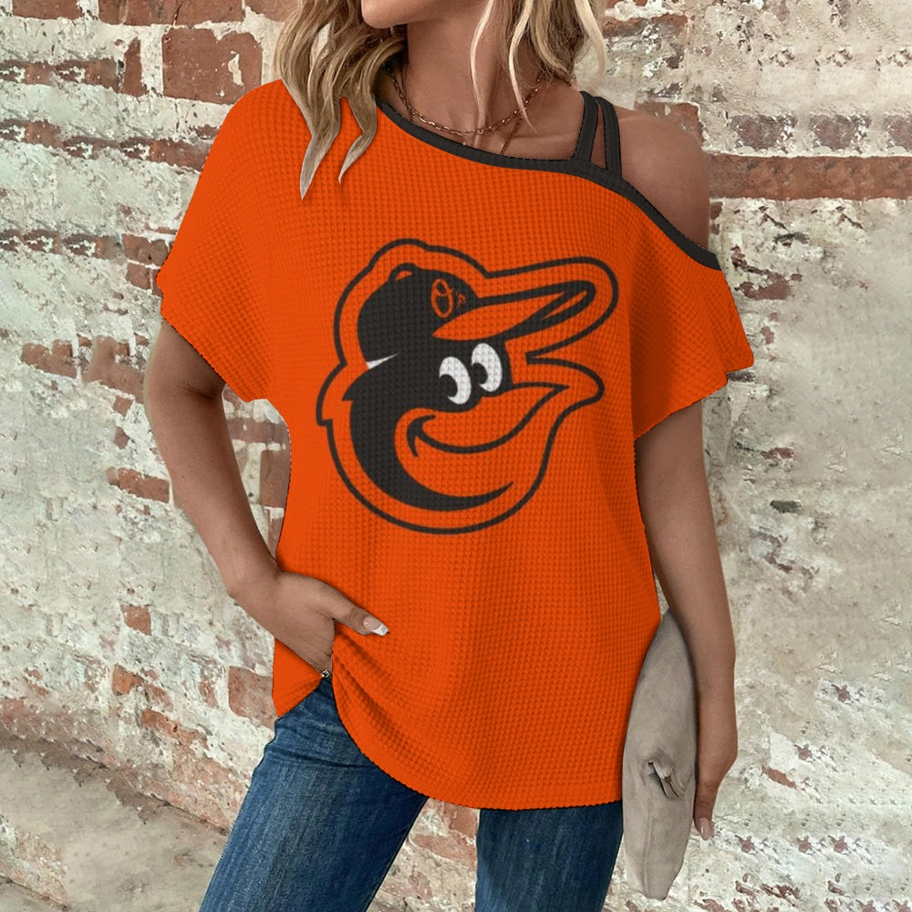 Asymmetrical Neck Short Sleeve T-Shirt