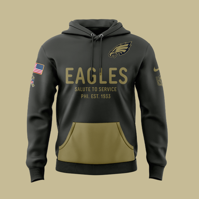 Philadelphia Eagles Salute to Service Sideline 2025 Hoodie