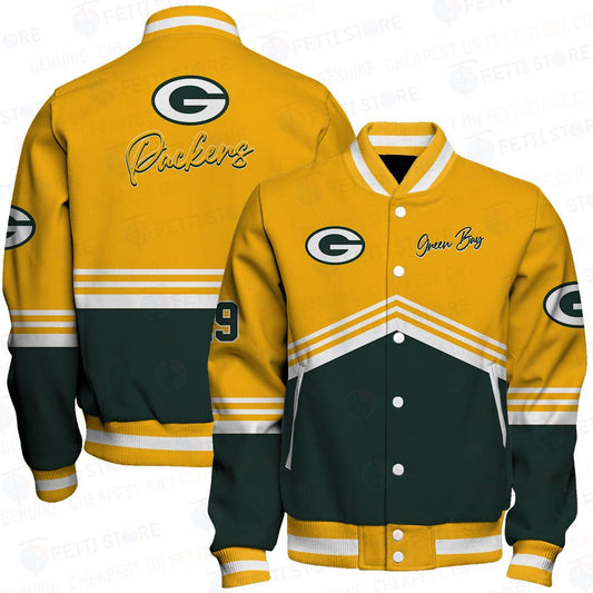 Green Bay Packers - National Football League AOP Varsity Jacket V4
