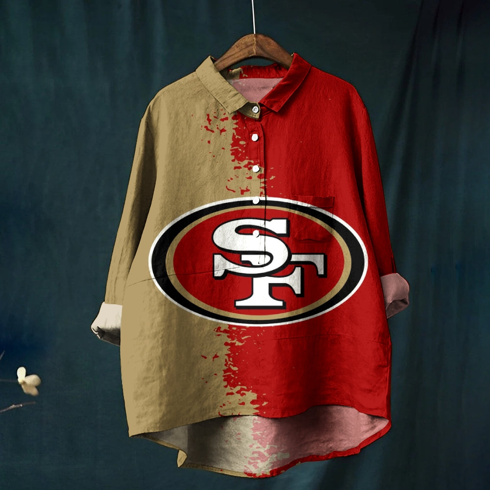 Women's oversized printed casual shirt