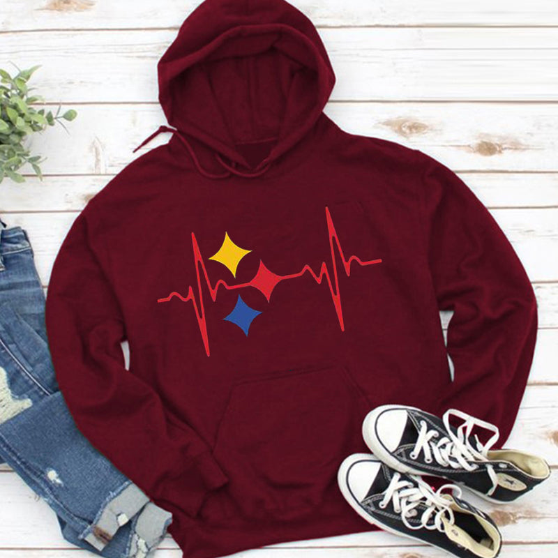 Fashion printed long sleeved Hoodie