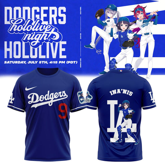 Los Angeles Dodgers _ Hololive Night Inaâ€™nis Shirts 2025