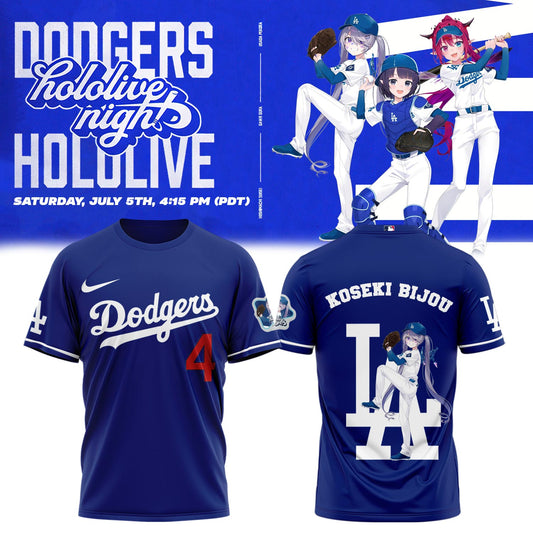 Los Angeles Dodgers _ Hololive Night Biboo Shirts 2025