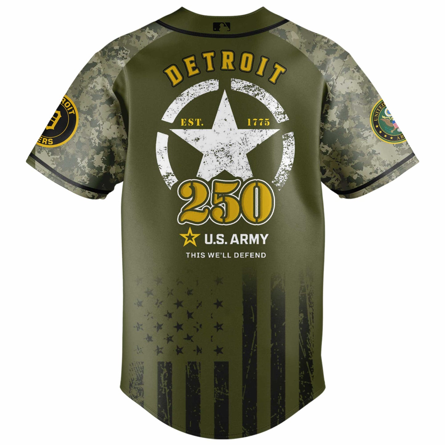 Detroit Tigers MLB x 250 U.S. ARMY Jersey 03