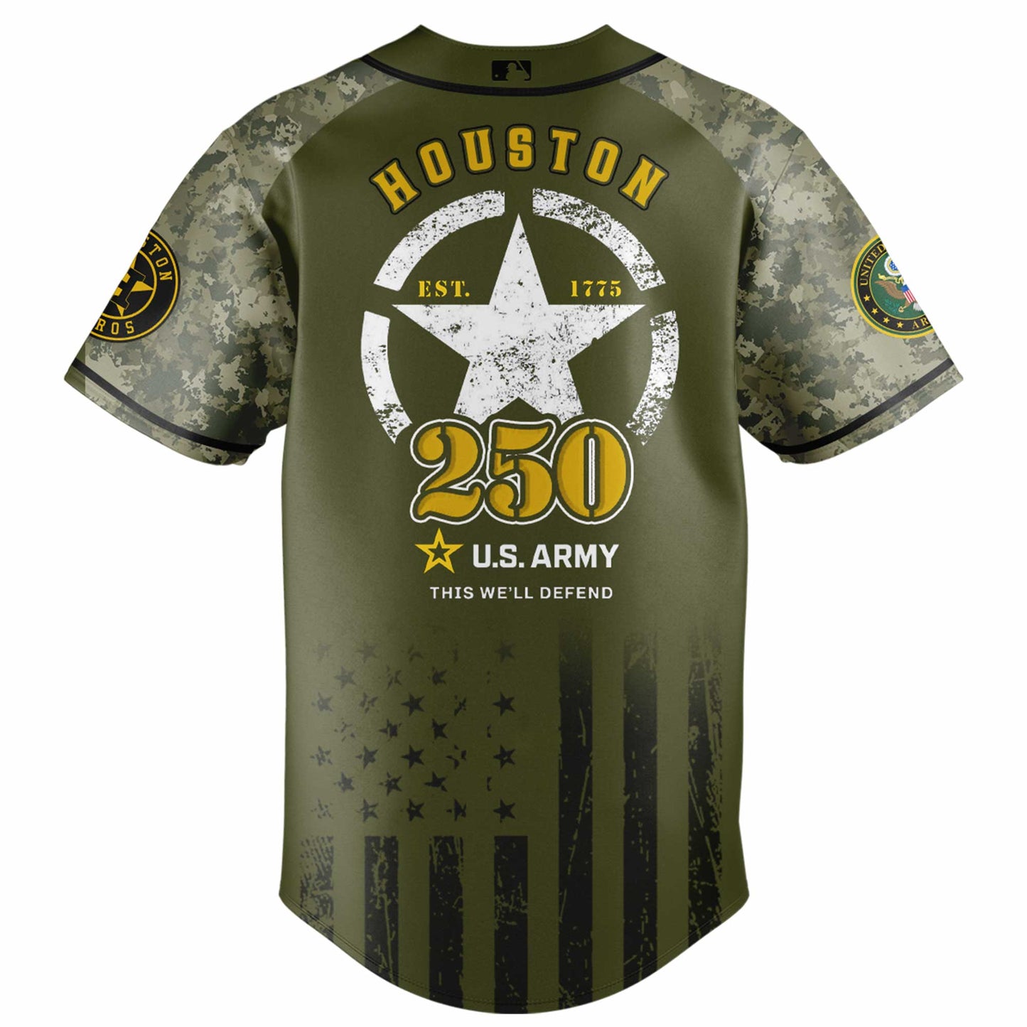 Houston Astros MLB x 250 U.S. ARMY Jersey 03