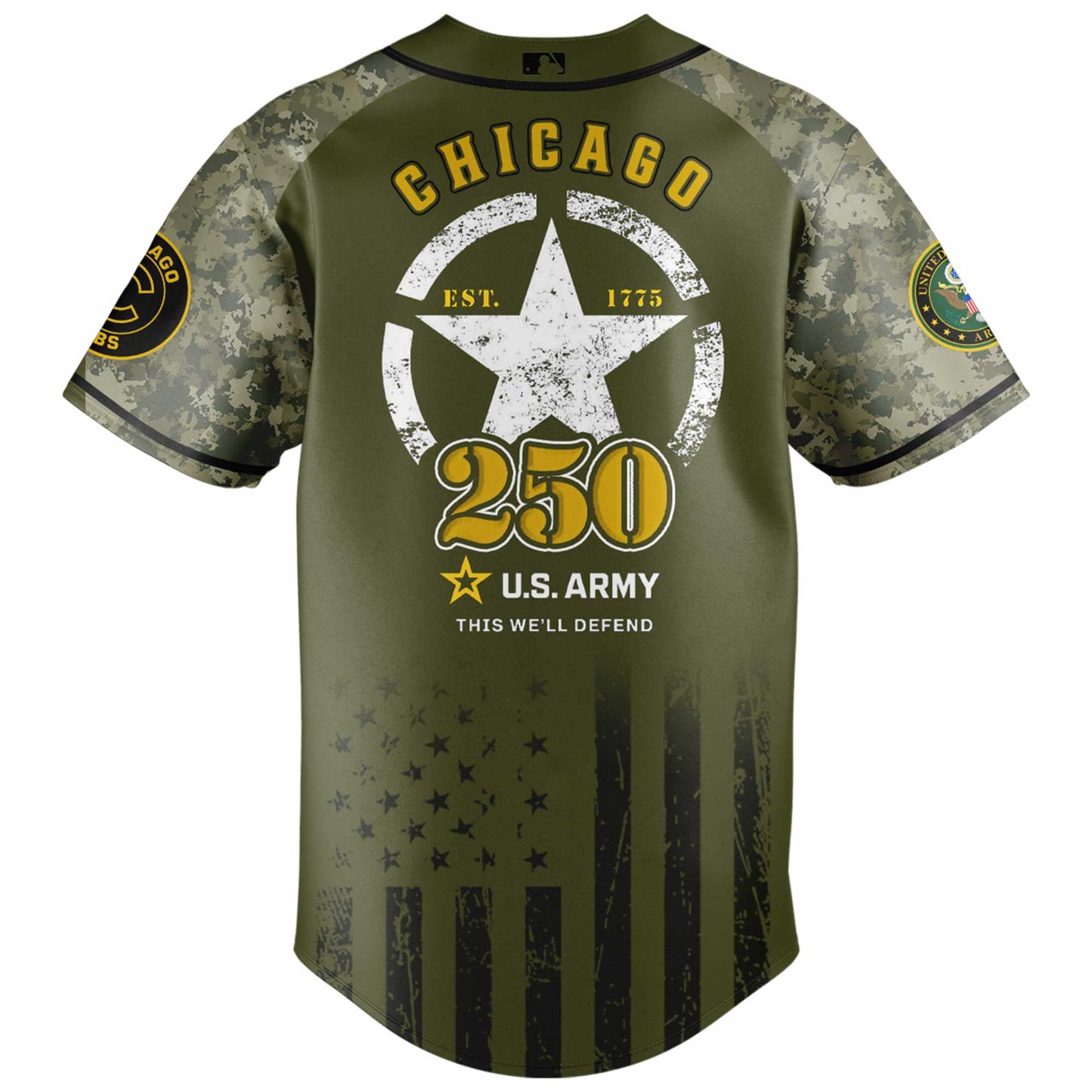 Chicago Cubs MLB x 250 U.S. ARMY Jersey 03