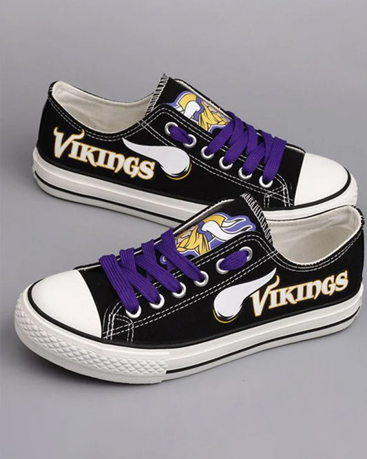 Casual printed low-top canvas shoes unisex