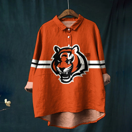 Women's oversized printed casual shirt