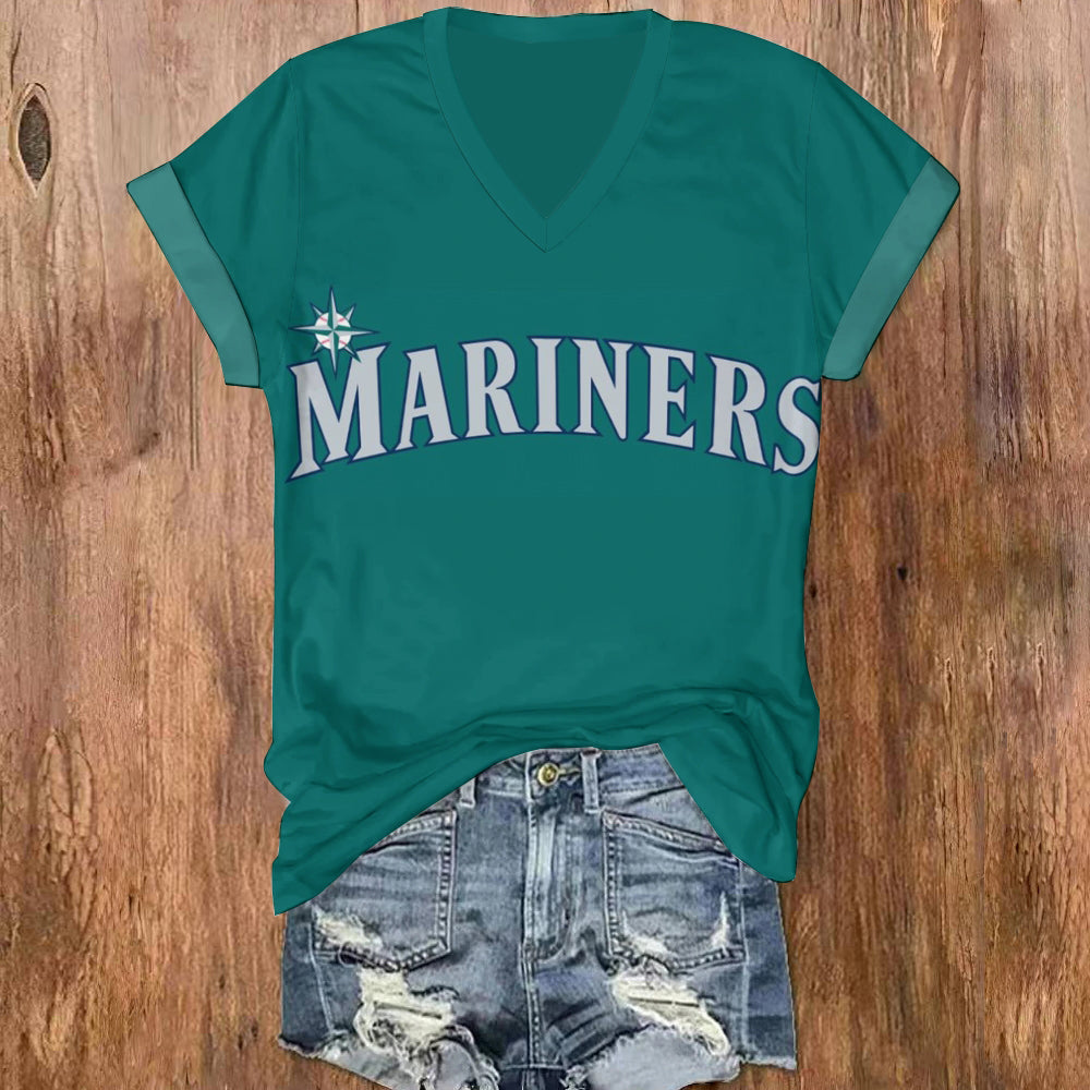 Seattle Mariners V-Neck T-Shirt