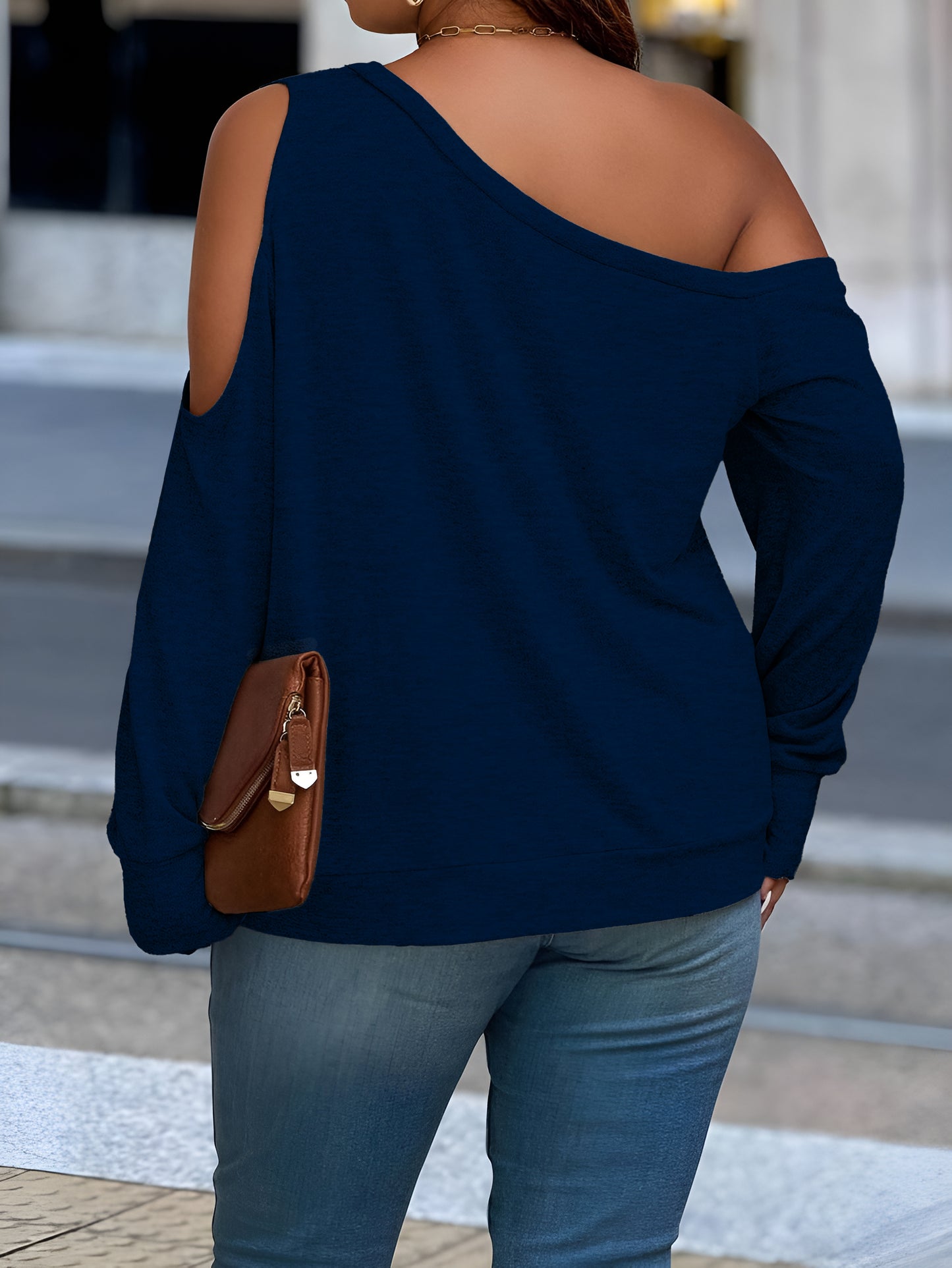 Asymmetric Off-Shoulder Women's Sweatshirt