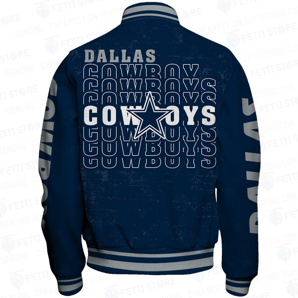 Dallas Cowboys National Football League Print Varsity Jacket STM V6