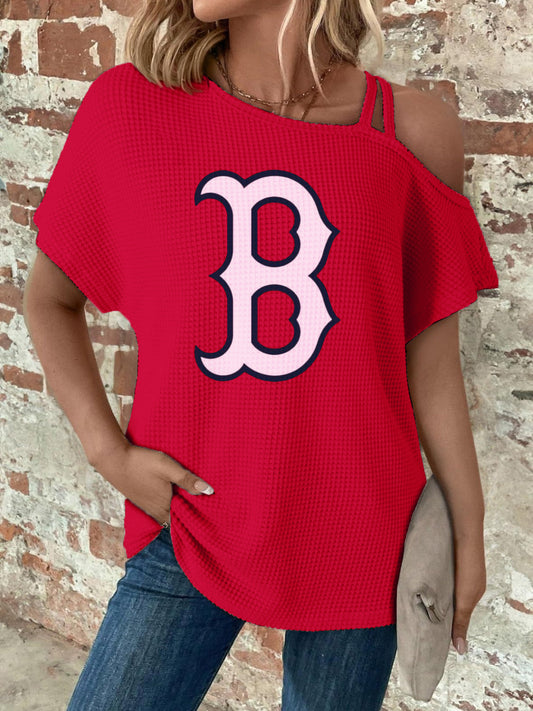 Asymmetrical Neck Short Sleeve T-Shirt