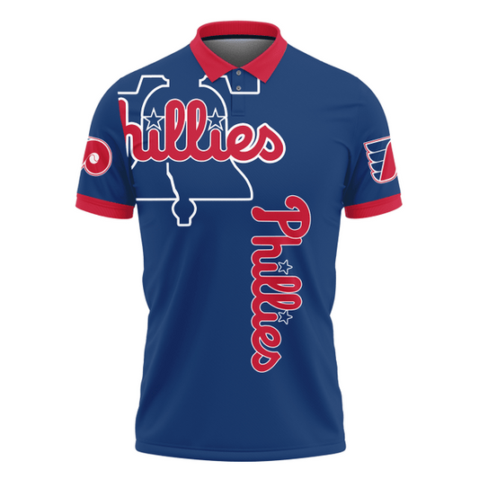 Philadelphia Phillies Printed 3D Polo Shirt